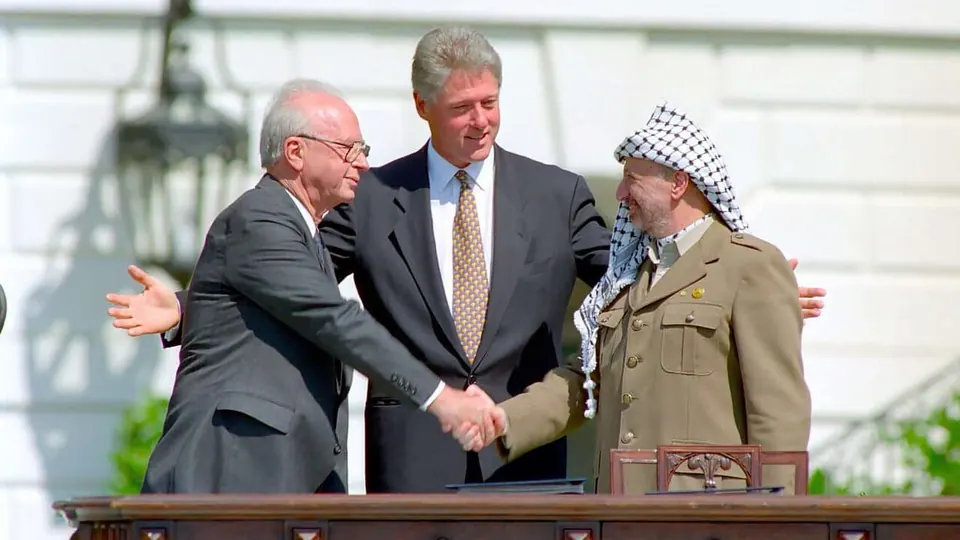 White House signing of the Oslo Accords, September 1993